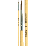 Кисть живописная "Attomex" белка № 02 круглая, деревянная ручка, индивидуальная маркировка