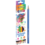 Карандаши цветные "deVENTE. Cosmo" 06 цветов, 2М, диаметр грифеля 2,8 мм, шестигранные, в картонной коробке