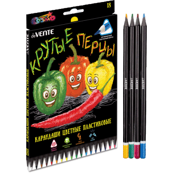 Карандаши цветные пластиковые Juicy Black deVENTE 5023119