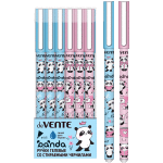 Ручка гелевая стираемая "deVENTE. Пиши-стирай. Panda" d=0,5 мм, 2 дизайна корпуса ассорти, с ластиком, сменный стержень, индивидуальная маркировка, синяя
