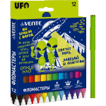 Фломастеры "deVENTE. Alien" 12 цветов с вентилируемым колпачком, в картонной коробке с подвесом
