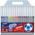 Фломастеры "deVENTE. Play Football" 18 цветов с невентилируемым колпачком, в пластиковом блистере