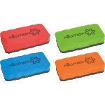 Стирательная губка "Attomex" для офисных досок, 10,5x5,5x2 см, EVA и фетр, цвета ассорти, в пластиковом блистере