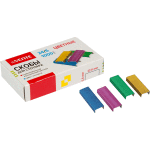 Скобы для степлера цветные "deVENTE" 24/6, 4 цвета ассорти, 1000 шт в картонной коробке