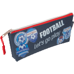 Пенал "deVENTE. Football" 21x8x3,5 см, треугольный, на молнии, силиконовый