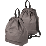 Сумка-рюкзак "deVENTE" 39x32x19 см, вес 250 г, плотный полиэстер, на утяжке, с ручками и плечевыми лямками, с передним карманом на молнии, внутренний карман на липучке, серый
