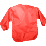 Фартук-накидка для рисования "deVENTE" 44x61 см, с длинными рукавами, водоотталкивающая ткань, 3 кармана, однотонный красный