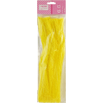 Проволока пушистая Шенил для творчества "deVENTE" 1,5x30 см, 10 шт, цвет желтый, в пластиковом пакете с блистерным подвесом