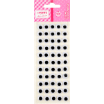 Глазки декоративные "deVENTE" круглые пластиковые, цвет черный, 10 мм, 55 шт в пластиковом пакете с блистерным подвесом