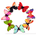 Пуговицы декоративные "deVENTE. Бабочки" деревянные, 27-20 мм, 15 шт, цвет ассорти, в пластиковом пакете с блистерным подвесом