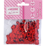 Пайетки декоративные "deVENTE. Metallic" 14 г, размер 8x8 мм, цвет красный, в пластиковом пакете с блистерным подвесом
