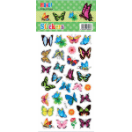 Набор наклеек для творчества "deVENTE. Butterfly world" 16x9 см, в пластиковом пакете с блистерным подвесом