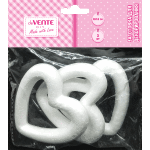 Заготовка для декорирования "deVENTE. Сердца фигурные" из пенополистирола, 80x16 мм, 3 шт, в пластиковом пакете с подвесом