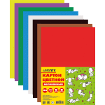 Картон цветной "deVENTE. Funny dogs" A4 (203x283 мм) мелованный 200 г/м², 8 цв, 8 л, в пластиковом пакете