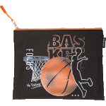Папка для тетрадей "deVENTE. Basketball" A5 (24,5x20x1 см) на молнии сверху, силиконовая