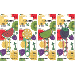 Закладка-скрепка "deVENTE. Tutti-Frutti" металлическая овальная цветная 78 мм с элементами декора, в блистерной упаковке, ассорти 4 дизайна