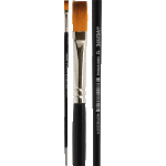 Кисть художественная "deVENTE. Art" синтетика № 12 плоская, удлиненная деревянная ручка с многослойным лакокрасочным покрытием, никелированная обойма, индивидуальная маркировка