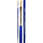Кисть художественная "deVENTE. Art" щетина № 04 плоская, удлиненная деревянная ручка с многослойным лакокрасочным покрытием, никелированная обойма, индивидуальная маркировка