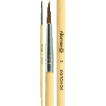 Кисть живописная "Attomex" колонок № 05 круглая, деревянная ручка, индивидуальная маркировка