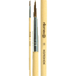 Кисть живописная "Attomex" колонок № 11 круглая, деревянная ручка, индивидуальная маркировка