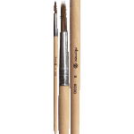 Кисть живописная "Attomex" коза № 8 круглая, деревянная ручка, индивидуальная маркировка