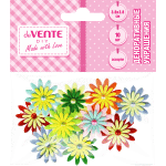 Декоративные украшения "deVENTE. Цветы" тканевые, размер 38x38 мм, 10 шт ассорти цветов, в пластиковом пакете с блистерным подвесом