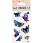 Набор переводных наклеек-тату для тела "deVENTE. Бабочки" 6 x 10,5 см, в пластиковом пакете с блистерным подвесом