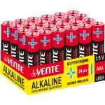 Батарейка "deVENTE. Alkaline" алкалиновая, AAA, LR03, 1,5В, 4 шт в термоусадочной пленке