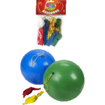 Набор шаров воздушных "deVENTE. Панч бол" синий, красный, желтый, зеленый, 4 шт в пластиковом пакете с блистерным подвесом
