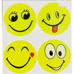 Наклейки световозвращающие "deVENTE. Smile" 50x50 мм, цвет желтый, в пластиковом пакете с подвесом