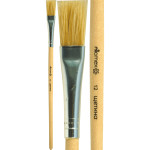 Кисть живописная "Attomex" щетина № 12 плоская, деревянная ручка, индивидуальная маркировка