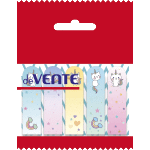 Набор самоклеящихся этикеток-закладок "deVENTE. Catycorn" бумажные 44x12 мм, 5x20 листов, офсет 80 г/м², 5 дизайнов, в пластиковом пакете с европодвесом