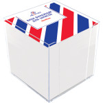 Куб бумажный для записей "Attomex" 90x90x90 мм белый, непроклеенный, офсет 80 г/м², белизна 90%, в прозрачной пластиковой подставке