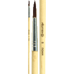 Кисть живописная "Attomex" пони № 08 круглая, деревянная ручка, индивидуальная маркировка