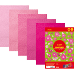 Фетр цветной A4 "deVENTE. Оттенки розового" 5 цв, 5 л, толщина 2 мм, пластиковый пакет с европодвесом