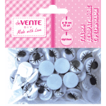 Глазки декоративные "deVENTE" с ресничками, пластиковые, размер 10 мм, 20 шт в пластиковом пакете с блистерным подвесом