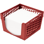 Пластиковый бокс для бумажного блока "deVENTE. Simple" 9x9x7 см, непрозрачный бордовый