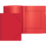 Папка с резинкой "deVENTE. Daily" A4, 450 мкм, фактура "песок" угловая резинка, 3 клапана, индивидуальная упаковка, непрозрачная красная