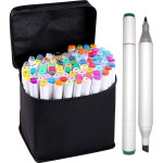 Набор маркеров для скетчинга "deVENTE. Emotion" 80 цветов, двусторонние (пулевидный 1 мм/скошенный до 5 мм), эргономичный трёхгранный корпус, чернила на спиртовой основе, в текстильной сумке