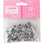 Пайетки декоративные "deVENTE. Metallic" 14 г, размер 8x8 мм, цвет серебряный, в пластиковом пакете с блистерным подвесом