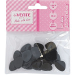 Носики декоративные "deVENTE" пластиковые, размер 15x20 мм, 20 шт, цвет черный, в пластиковом пакете с блистерным подвесом