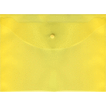 Папка-конверт на кнопке "Attomex" A4 (330x240 мм) 120 мкм, полупрозрачная желтая